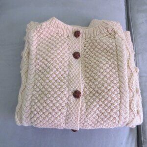 Vintage Women's Irish Hand Knitted Wool Sweater